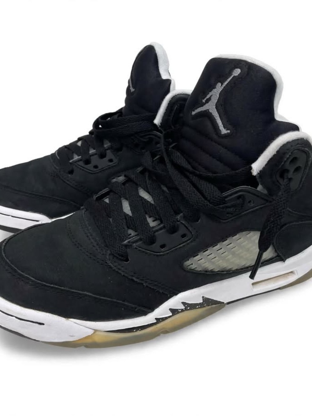 Jordan 5 Retro Moonlight (Oreo) Kids Black and White High-Top Sneakers